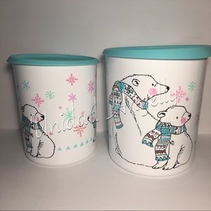 Tupperware polar bear canisters